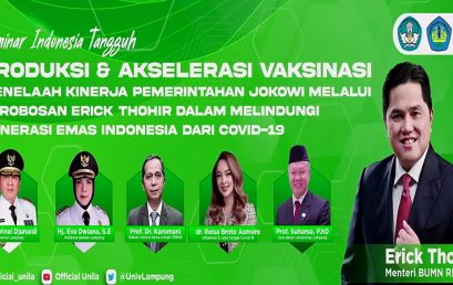 UPT TIK Support Kegiatan Seminar Indonesia Tangguh dengan Keynote Speaker Menteri BUMN Republik Indonesia