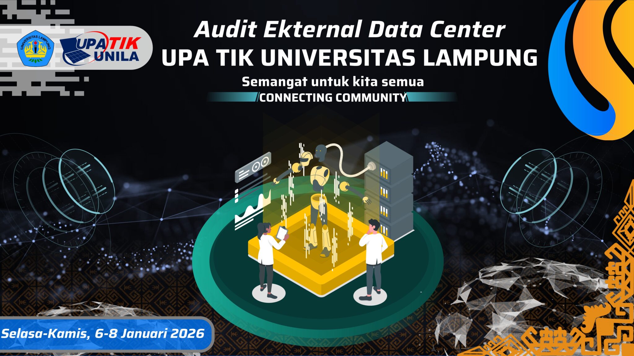 Menjaga Kepercayaan Publik, UPA TIK Unila Tuntaskan Audit Eksternal Data Center